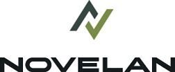 Logo von Novelan mit einem stilisierten "N" in Grün und Schwarz.